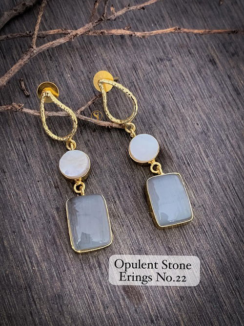 2 Designer Wedding Wear Opulent Stone Earrings Suppliers In India
